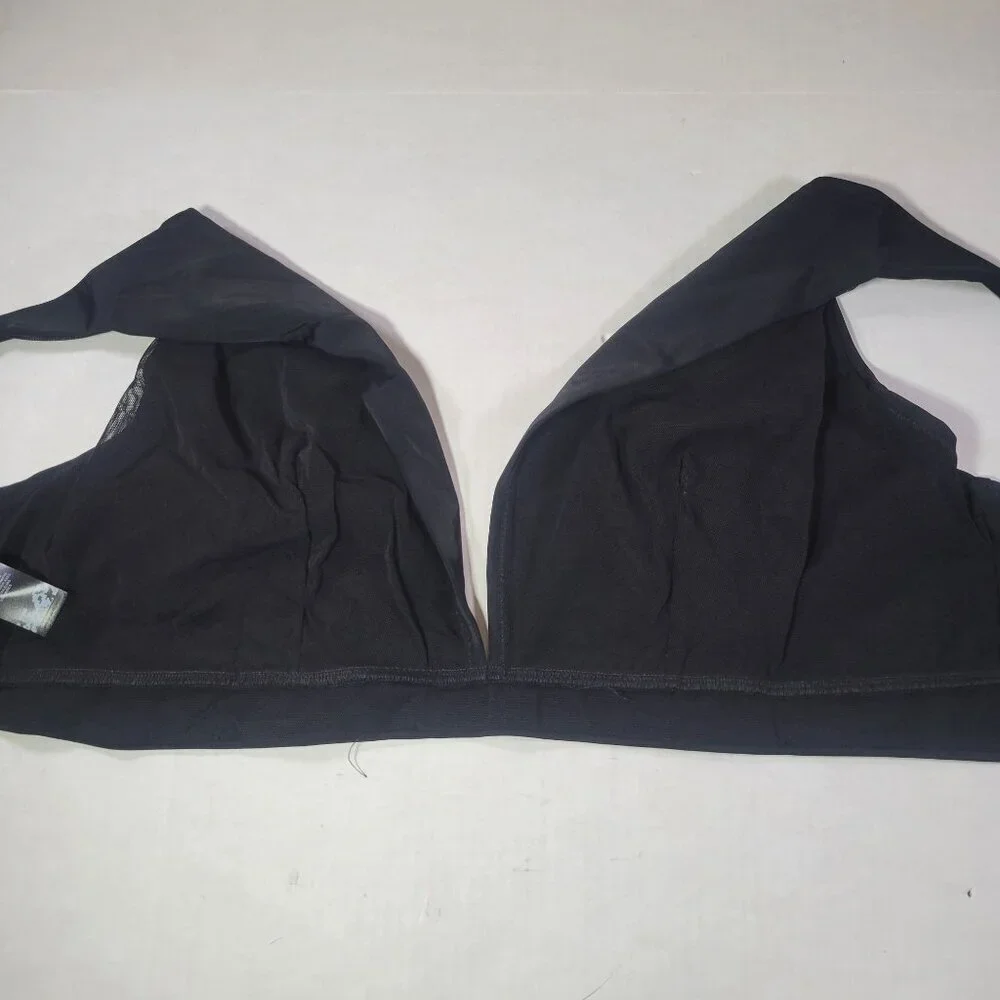 ASOS Design Black Adjustable Bralette Bikini Back Closure Top Size UK22/US18 - Picture 8 of 8